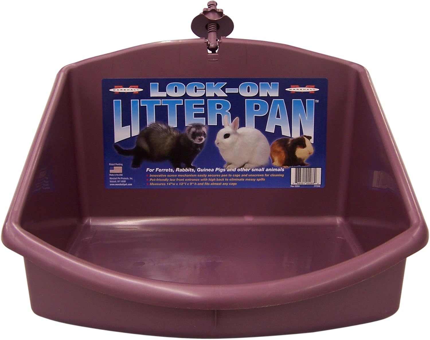 Marshall Lock-On Corner Litter Pan Ultimate Small Animal Bathroom Solution