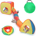 Rabbit Tunnel Toy Collapsible Play Tube Cube Set for Small Pets