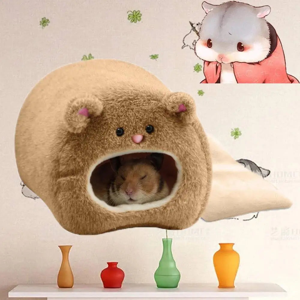 Plush Hanging Pet Hammock Bed with Removable Mat – Cozy Small Animal Nest for Hamsters, Rats, Ferrets, Squirrels & Guinea Pigs