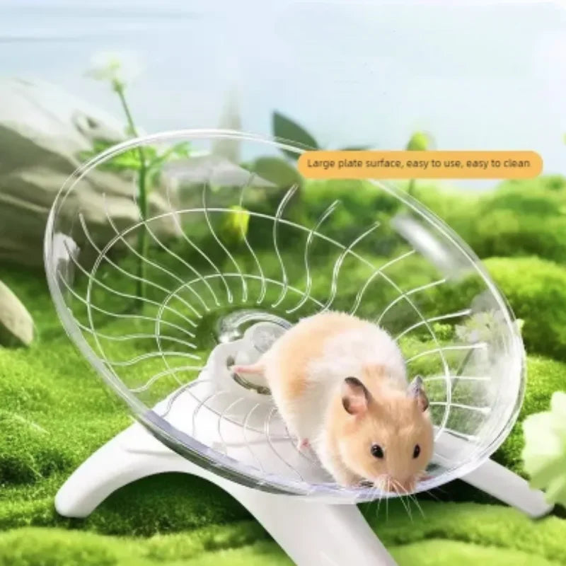 Silent Flying Saucer Exercise Wheel for Hamsters, Mice & Hedgehogs — Quiet Running Wheel for Small Pets
