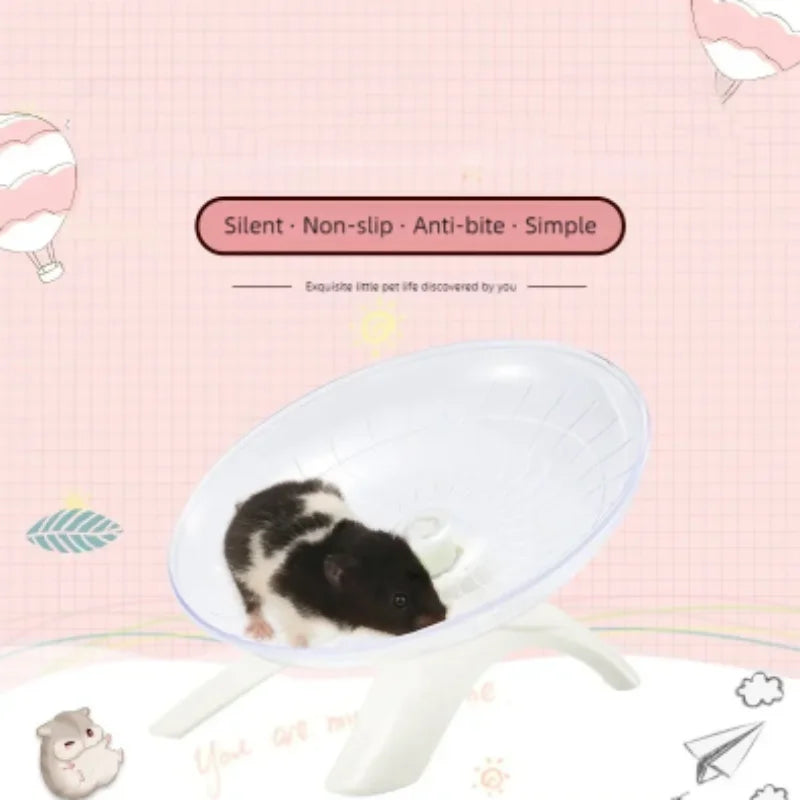 Silent Flying Saucer Exercise Wheel for Hamsters, Mice & Hedgehogs — Quiet Running Wheel for Small Pets