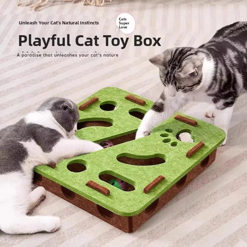 Cat Puzzle Toy with Ball