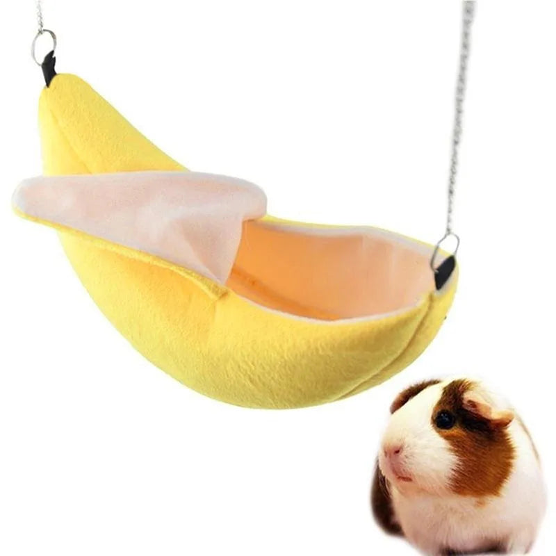 Plush Hanging Pet Hammock Bed with Removable Mat – Cozy Small Animal Nest for Hamsters, Rats, Ferrets, Squirrels & Guinea Pigs
