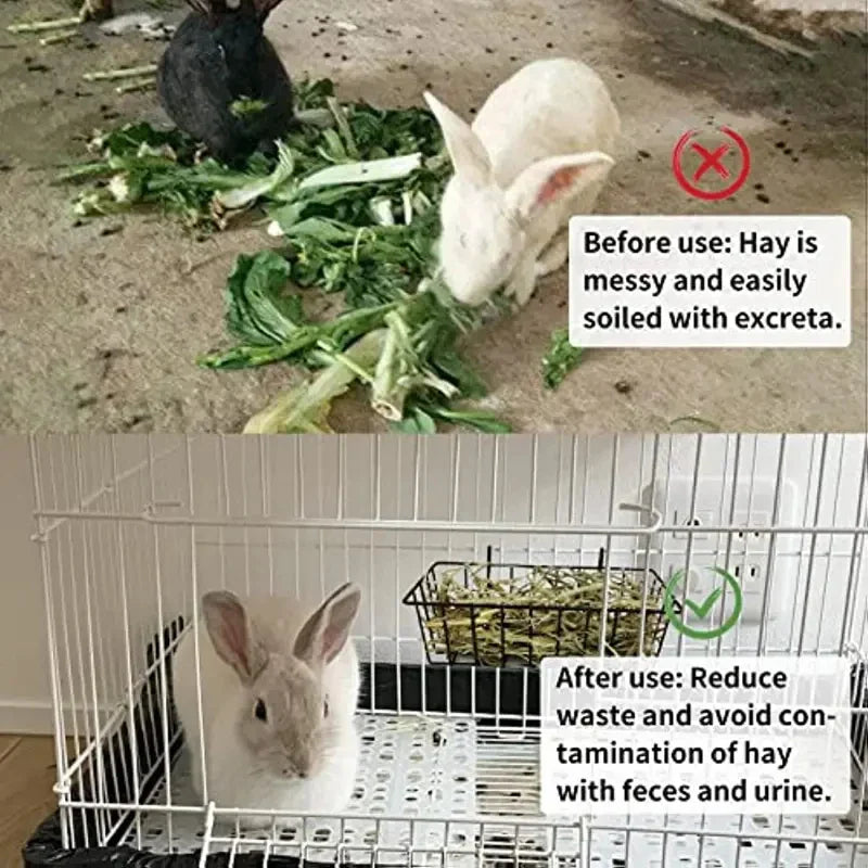 Rabbit Hay Feeder Metal Grass Rack – Small Pet Hay Holder 23 x 10 x 7.5 cm (9.1 x 3.9 x 3.0 in)