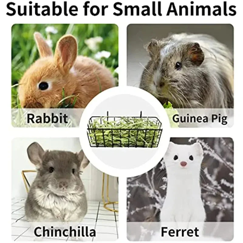 Rabbit Hay Feeder Metal Grass Rack – Small Pet Hay Holder 23 x 10 x 7.5 cm (9.1 x 3.9 x 3.0 in)