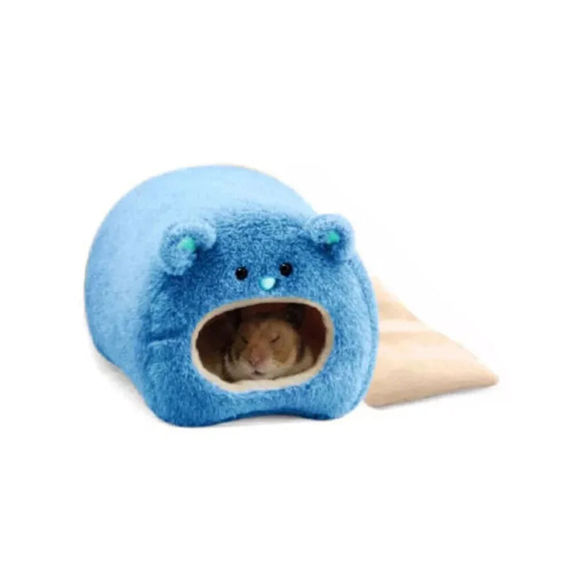 Plush Hanging Pet Hammock Bed with Removable Mat – Cozy Small Animal Nest for Hamsters, Rats, Ferrets, Squirrels & Guinea Pigs