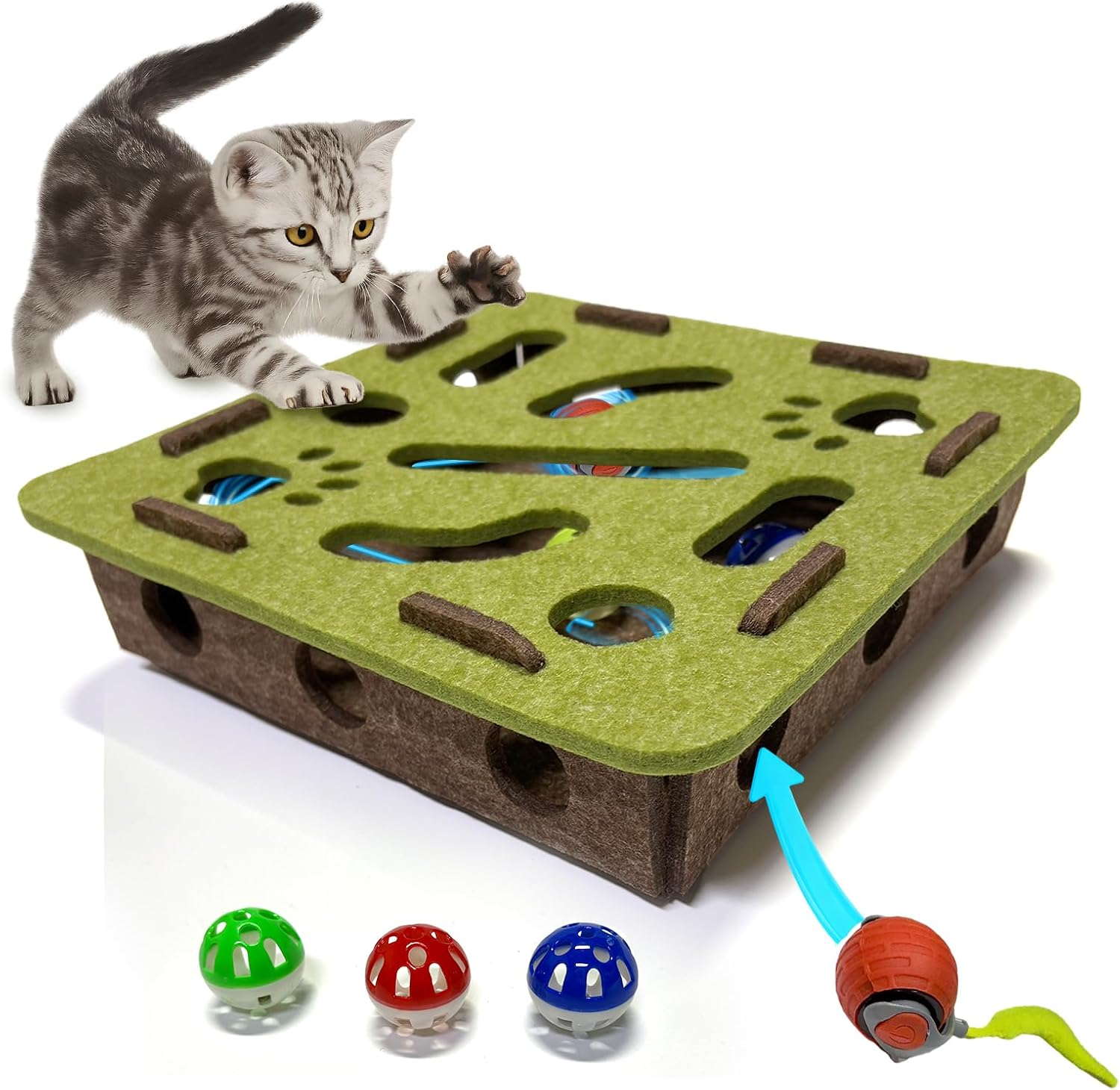 Cat Puzzle Toy with Ball