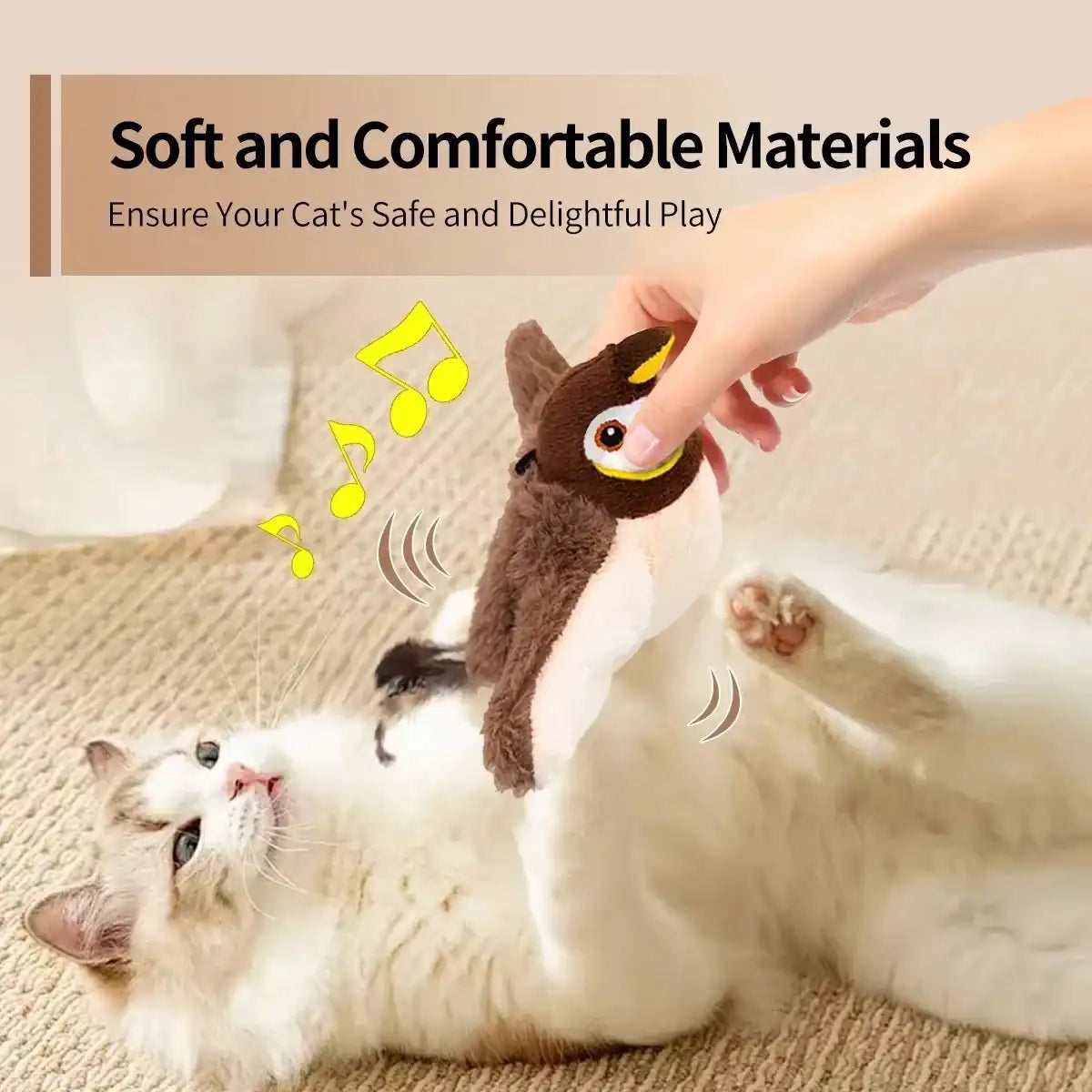 Flapping Bird Cat Toy – Interactive Catnip Plush